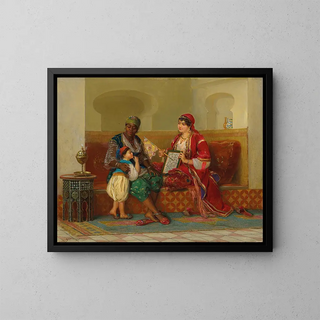 Lernen lesen - Jan Baptist Huysmans — gerahmtes Bild an der Wand