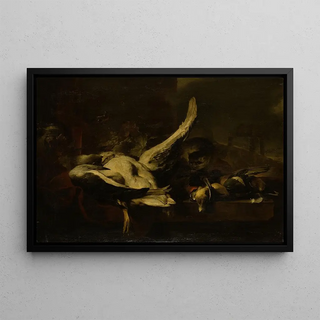 Jan Baptist Weenix - Dead Fowl Being Eaten by a Cat.webp