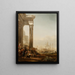 Hafen mit antiken Ruinen - Jan Baptist Weenix — gerahmtes Bild an der Wand