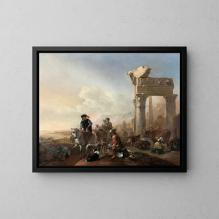 Jan Baptist Weenix - Hunters Near Ruins.webp