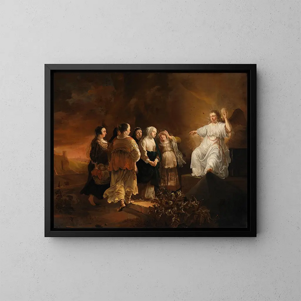 Les Saintes Femmes au Tombeau - Jan Baptist Weenix — gerahmtes Bild an der Wand