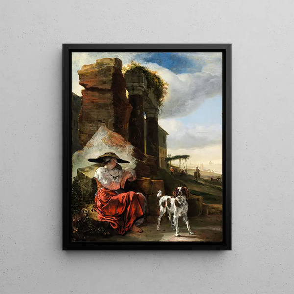Jan Baptist Weenix - The Sleeping Shepherdess.webp