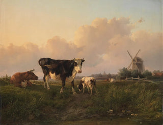 Ein flaches Landschaft mit Vieh - Jan Bedijs Tom — Ansicht des Kunstwerks