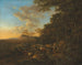 Ein bewaldetes Landschaft mit Reisenden, die einen Bach durchqueren - Jan Both — Ansicht des Kunstwerks