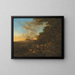 Ein bewaldetes Landschaft mit Reisenden, die einen Bach durchqueren - Jan Both — gerahmtes Bild an der Wand