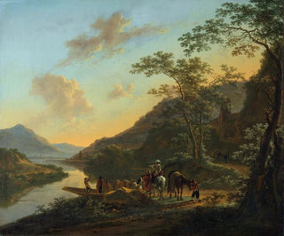 Italienische Landschaft mit Fähre - Jan Both — Ansicht des Kunstwerks
