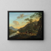Italienische Landschaft mit Fähre - Jan Both — gerahmtes Bild an der Wand