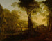 Landschaft im Kursivstil bei Sonnenuntergang mit Reisenden auf einem Landweg - Jan Both — Ansicht des Kunstwerks