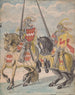 Ritter, die die Familienwappen von Brandes und Hirschman tragen - Jan Brandes — Ansicht des Kunstwerks