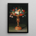 Blumen in einer goldenen Schale - Jan Brueghel der Jüngere — gerahmtes Bild an der Wand
