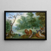 Das Paradies mit dem Sündenfall des Menschen - Jan Brueghel der Jüngere — gerahmtes Bild an der Wand