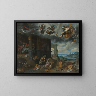 Die Kinder des Planeten Merkur - Jan Brueghel der Jüngere — gerahmtes Bild an der Wand