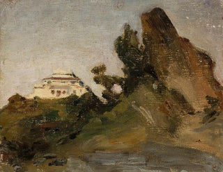 Haus der Maharajas in Abu Road bei Sonnenuntergang - Jan Cybis — Ansicht des Kunstwerks