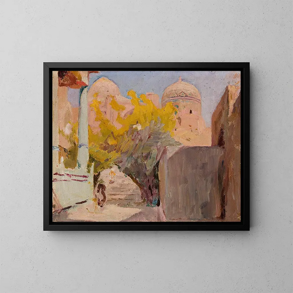 Boukhara, vom Reise nach Turkestan - Jan Cybis — gerahmtes Bild an der Wand