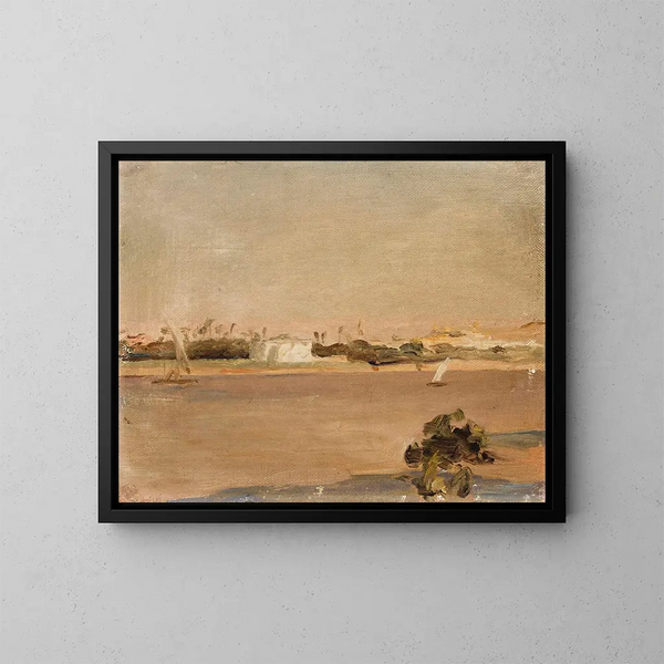 Farben Ägyptens: Der Nil, von der Reise nach Ägypten - Jan Cybis — gerahmtes Bild an der Wand