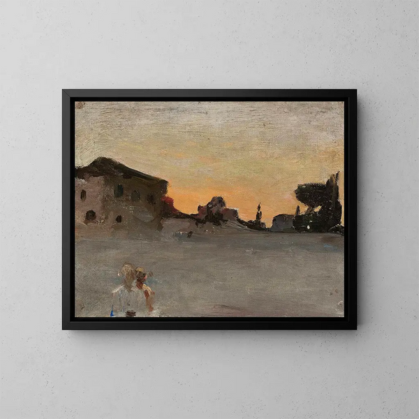 Korinth bei der Reise nach Griechenland - Jan Cybis — gerahmtes Bild an der Wand