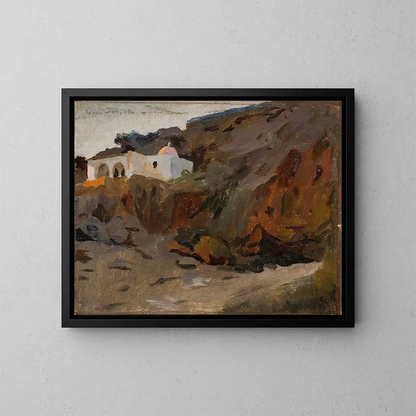 Wüsten von Bamas in Judäa, aus der Reise nach Palästina - Jan Cybis — gerahmtes Bild an der Wand