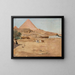 Motiv der Wüste und Pyramide der Reise nach Ägypten - Jan Cybis — gerahmtes Bild an der Wand