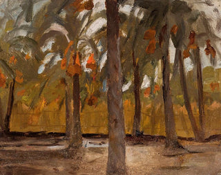 Ägyptischer Palmenwald auf der Reise nach Ägypten - Jan Cybis — Ansicht des Kunstwerks
