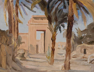 Eingang des Karnak-Tempels während der Reise nach Ägypten - Jan Cybis — Ansicht des Kunstwerks