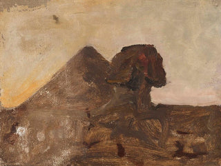 Abend in der Wüste, Sphinx und Pyramide, von der Reise nach Ägypten - Jan Cybis — Ansicht des Kunstwerks