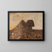 Abend in der Wüste, Sphinx und Pyramide, von der Reise nach Ägypten - Jan Cybis — gerahmtes Bild an der Wand