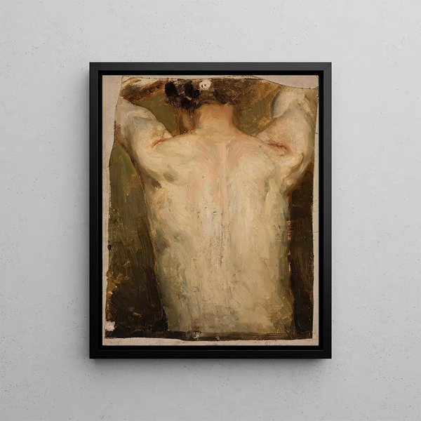 Modell weiblich von hinten - Jan Cigliski — gerahmtes Bild an der Wand