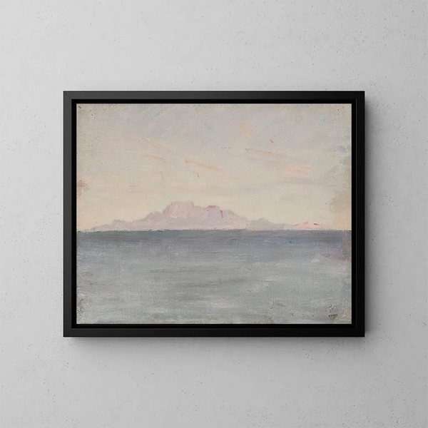 vom Schiff der Reise nach Indien - Jan Cybis — gerahmtes Bild an der Wand