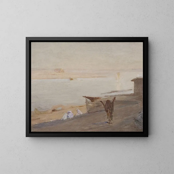 Gange, des Reise nach Indien - Jan Cybis — gerahmtes Bild an der Wand