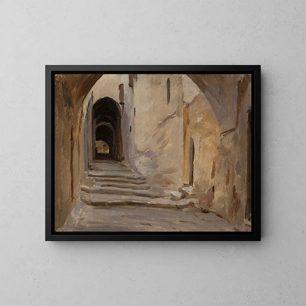 Jerusalem vom Reise nach Palästina - Jan Cybis — gerahmtes Bild an der Wand