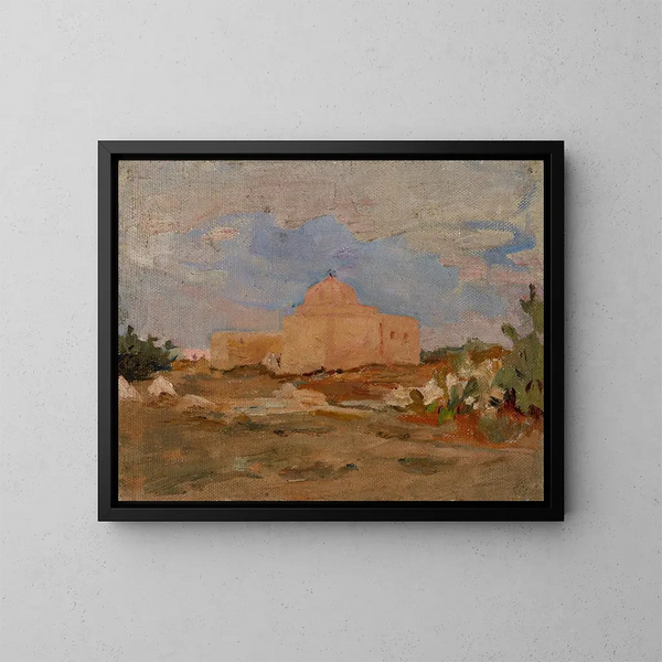 Die Moschee des Schwertes in Kairouan - Jan Cybis — gerahmtes Bild an der Wand