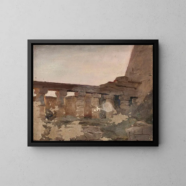 Tempel von Karnak von Amon während der Reise nach Ägypten - Jan Cybis — gerahmtes Bild an der Wand