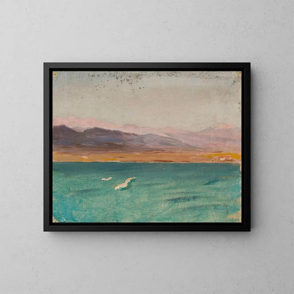 Meereslandschaft der Reise nach Palästina - Jan Cybis — gerahmtes Bild an der Wand