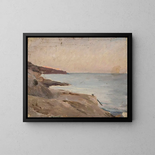 Meereslandschaft in Yalta, von der Reise nach Krim - Jan Cybis — gerahmtes Bild an der Wand