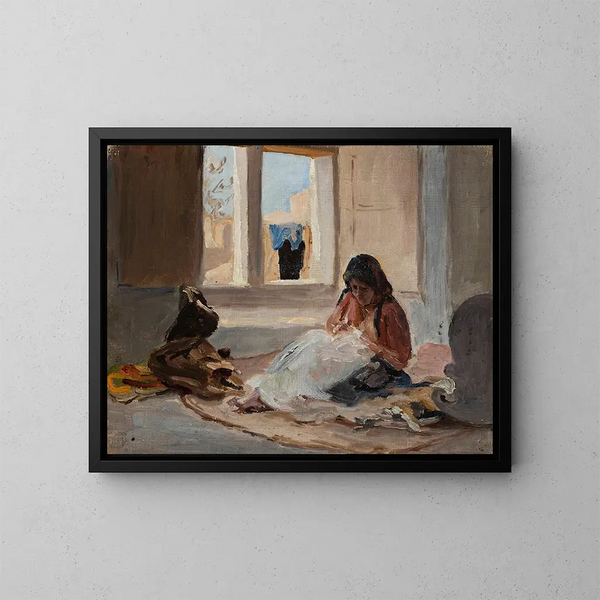 Nazareth, vom Reise nach Palästina - Jan Cybis — gerahmtes Bild an der Wand