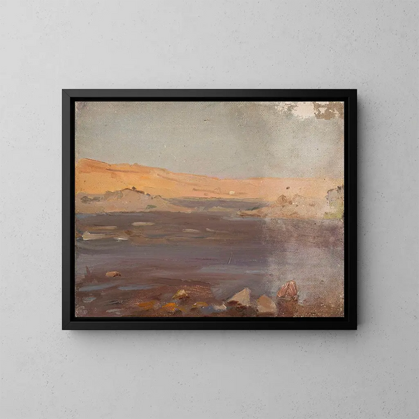 Nil-Gemälde während der Reise nach Ägypten - Jan Cybis — gerahmtes Bild an der Wand
