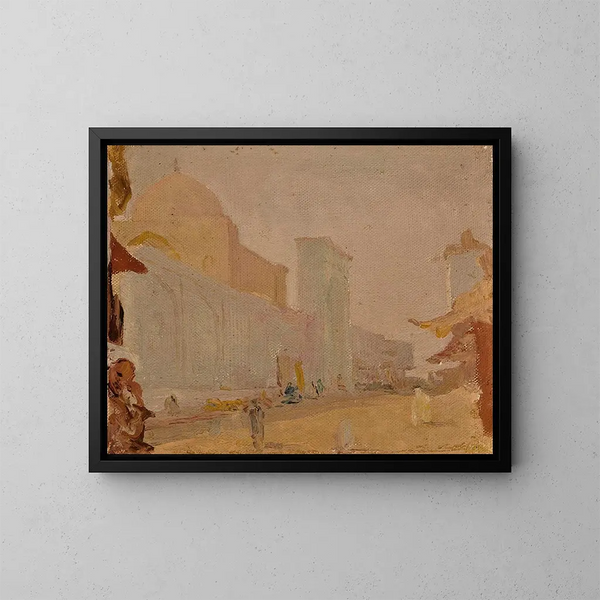 Altes Tachkent, auf der Reise nach Turkestan - Jan Cybis — gerahmtes Bild an der Wand