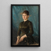 Portrait einer jungen Frau - Jan Cybis — gerahmtes Bild an der Wand