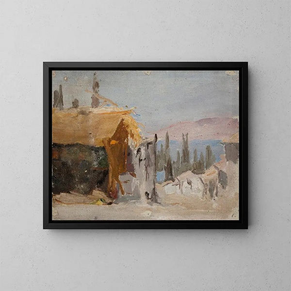 Smyrne, vom Griechenland-Trip - Jan Cybis — gerahmtes Bild an der Wand