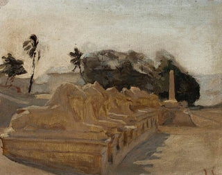 Tempel des Amon-Rê in Sphinx Alley in Karnak - Jan Cybis — Ansicht des Kunstwerks