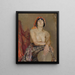 Studie eines weiblichen Modells mit einem Tamburin - Jan Cybis — gerahmtes Bild an der Wand