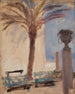 Palmen von Taormina in der Nähe des Hotels - Jan Cybis — Ansicht des Kunstwerks