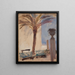 Palmen von Taormina in der Nähe des Hotels - Jan Cybis — gerahmtes Bild an der Wand