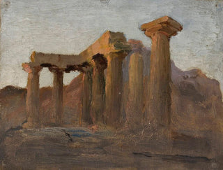 Tempel des Apollon in Korinth bei Sonnenaufgang - Jan Cybis — Ansicht des Kunstwerks
