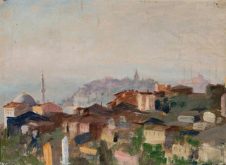 Ansicht des Punta del Seraglio vom Reise nach Konstantinopel - Jan Cybis — Ansicht des Kunstwerks