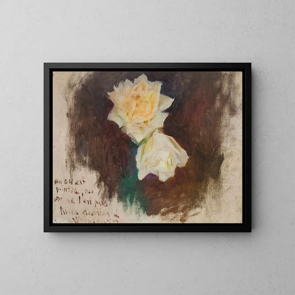 Rosen in Weiß - Jan Cybis — gerahmtes Bild an der Wand