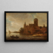 Château am Wasserufer - Jan Coelenbier — gerahmtes Bild an der Wand