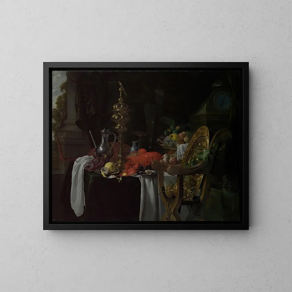 Stillleben: Bankettszene - Jan Davidsz de Heem — gerahmtes Bild an der Wand