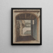Innenansicht mit Blick auf die Treppe - Jan Fabius Czn. — gerahmtes Bild an der Wand