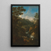 Ein Caprice von Tivoli mit einem Wasserfall und Hirten - Jan Frans van Bloemen — gerahmtes Bild an der Wand